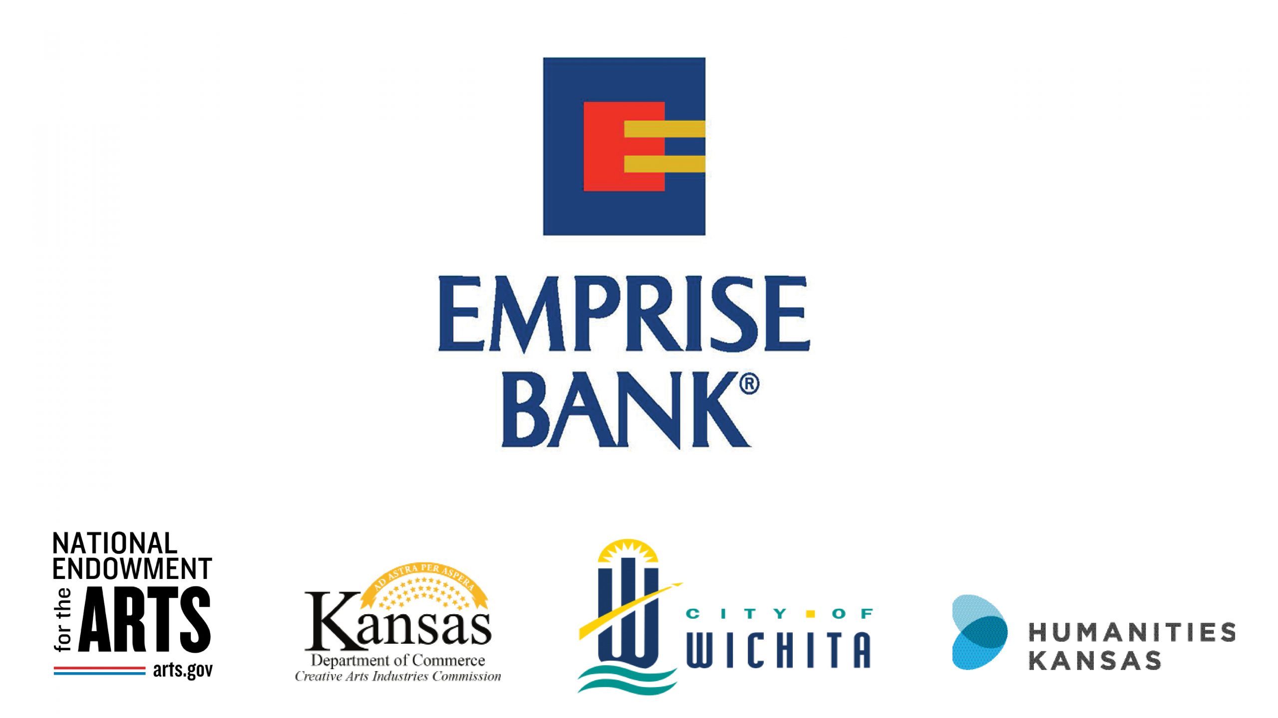 Sponsors: Emprise bank, the National Endowment of the Arts, The Kansas Department of Commerce Create Arts Industries Commission, the City of Wichita and Humanities Kansas