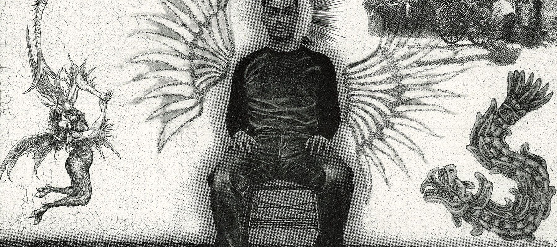 A self portrait print by artist Marco Hernendez