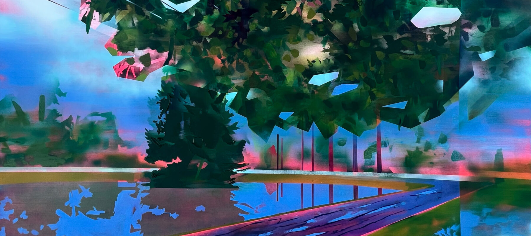 Landscape collage made of paper