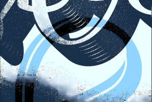 Close up of handdrawn cursive style text.