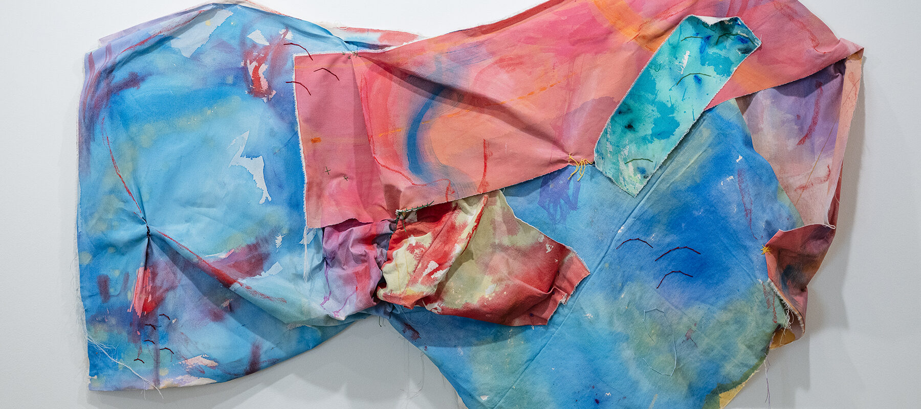 Abstract art made of dyed cloth
