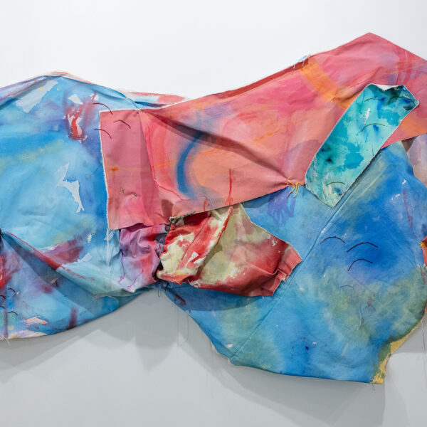 Abstract art made of dyed cloth