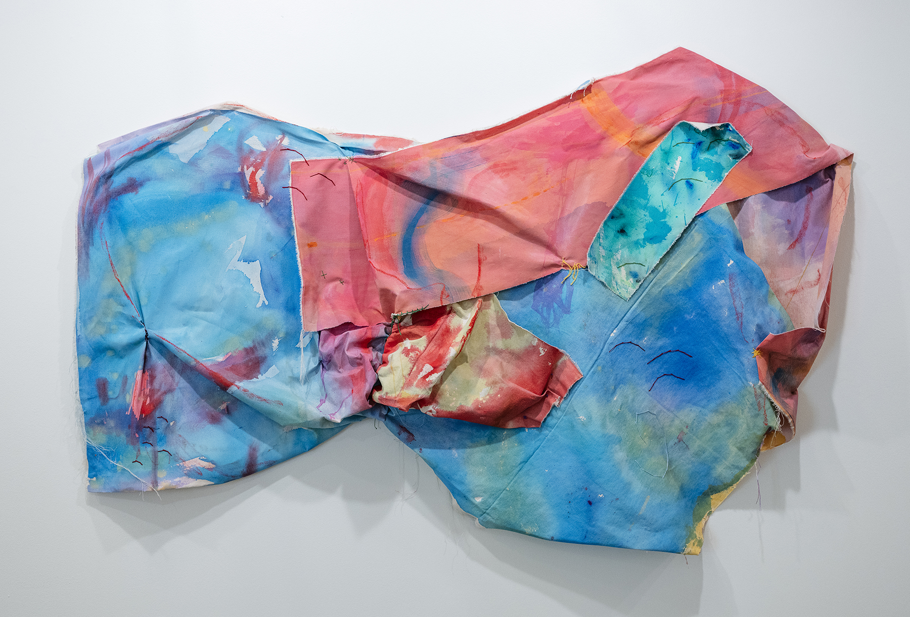 Abstract art made of dyed cloth